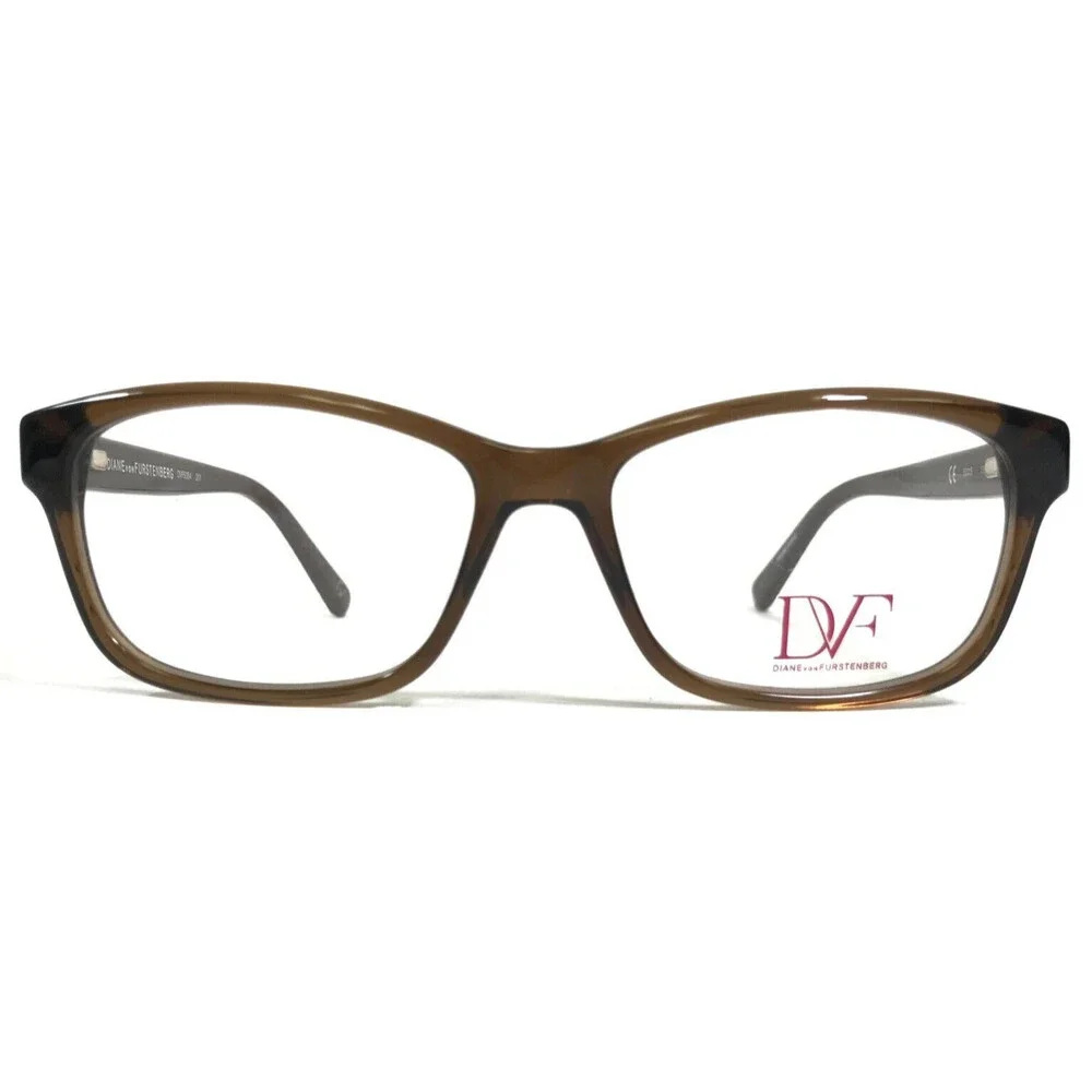 Diane von Furstenberg Eyeglasses Frames DVF5054 201 Brown Cat Eye 50-15-135